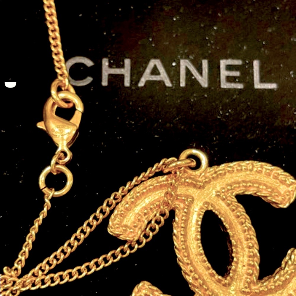 Chanel Gold CC Necklace.